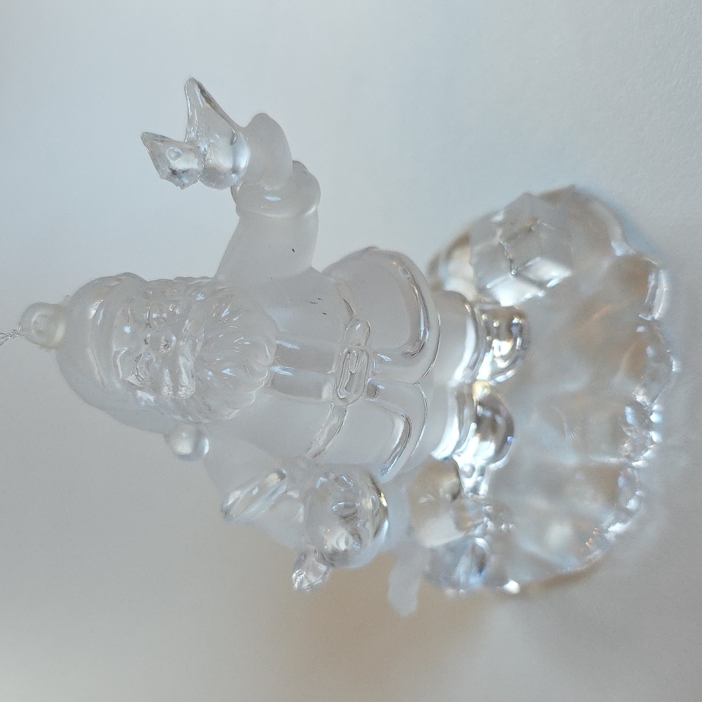Christmas Ornament - Clear Santa Claus Figurine
